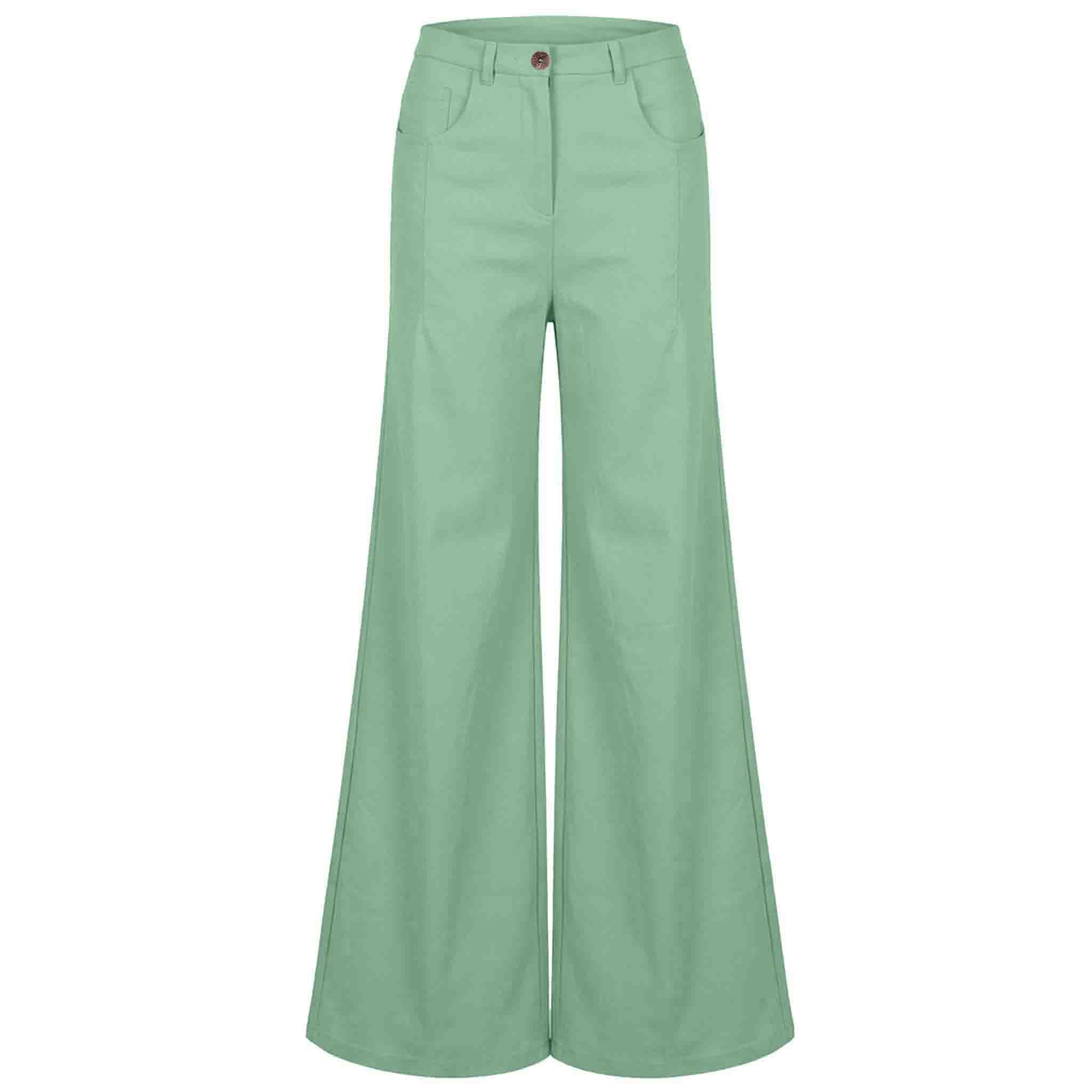 LongLady Broek Nellien Lichtgroen | Tall