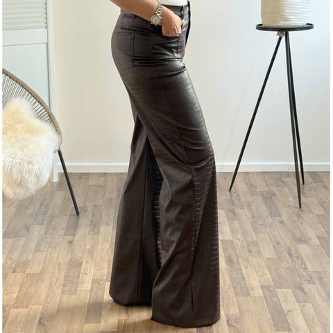 LongLady Broek Nelly Croco, tall kleding voor lange vrouwen