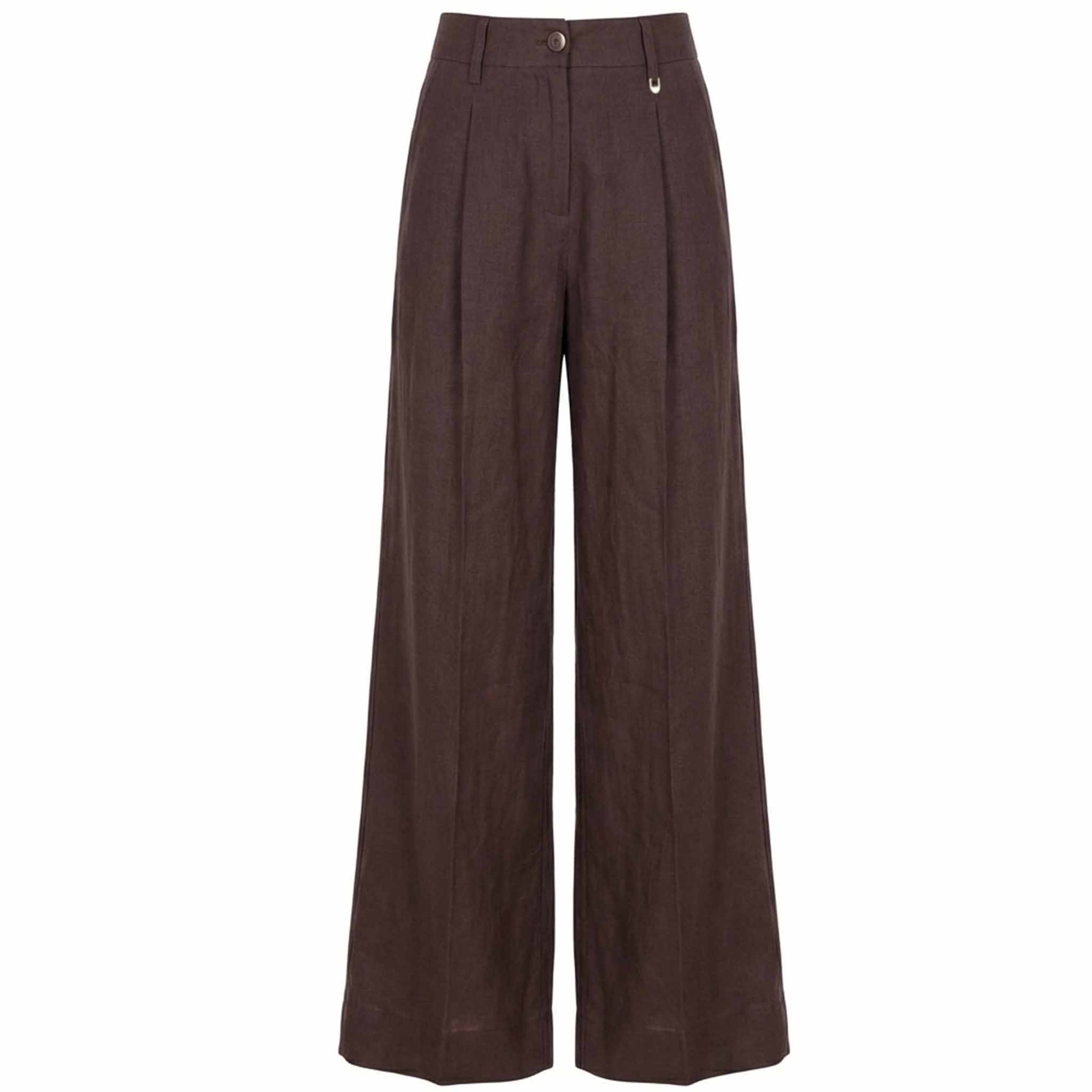 Mac Broek Britt Linnen Truffle Brown | Tall