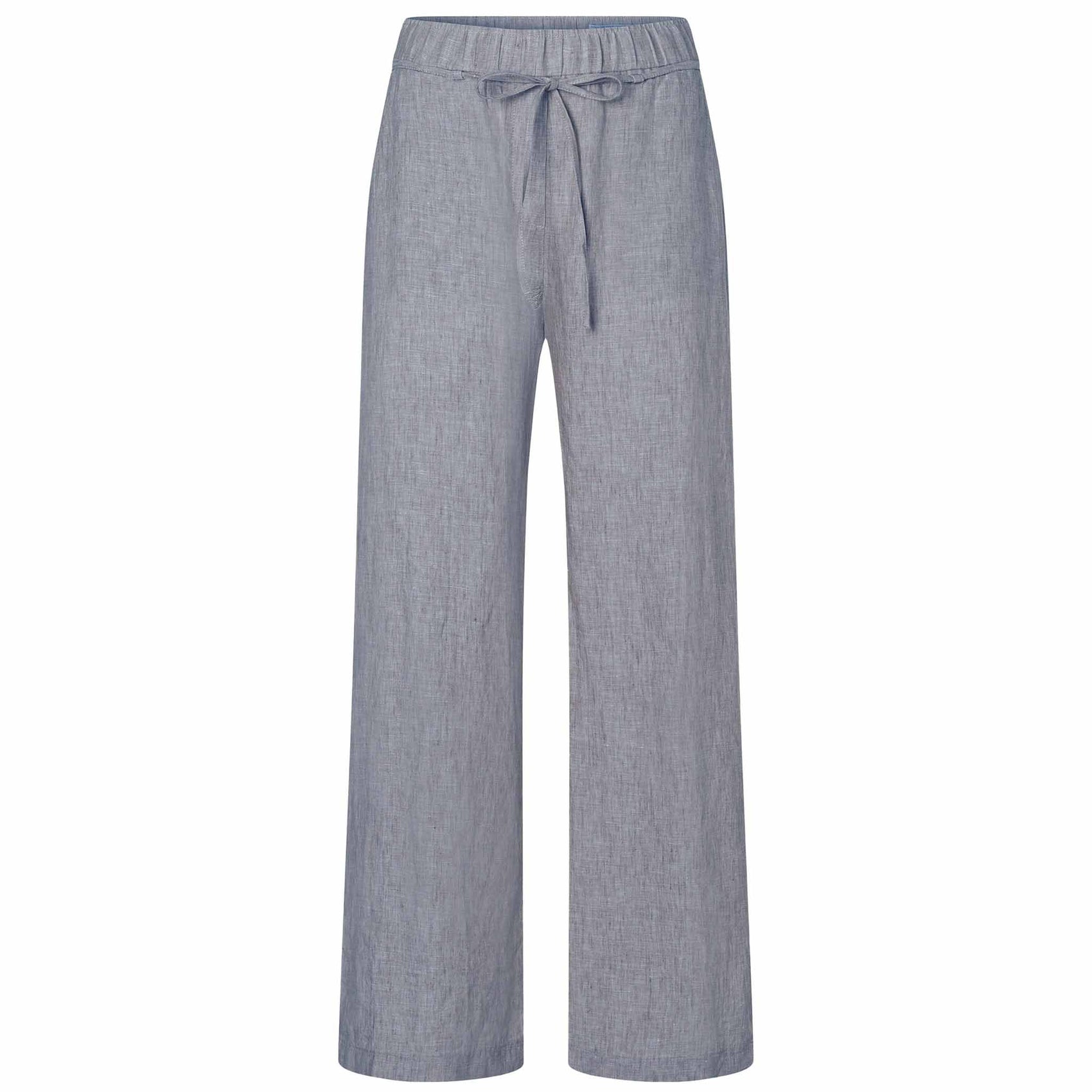 Mac Broek Chiara Linnen Light Blue Grey | Tall