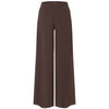 Tall Broek Mac Coralie Floating Crepe Trufflebrown vooraanzicht lange dames 