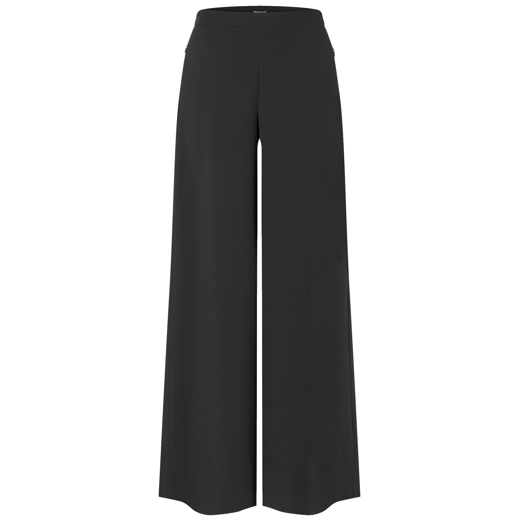 Tall Mac Broek Coralie Crepe Zwart | voorzijde | lengte 36