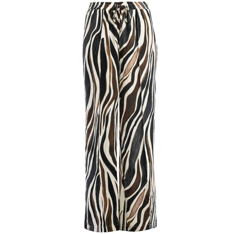 NED Broek Yura Bruin Zebra, tall kleding voor lange vrouwen