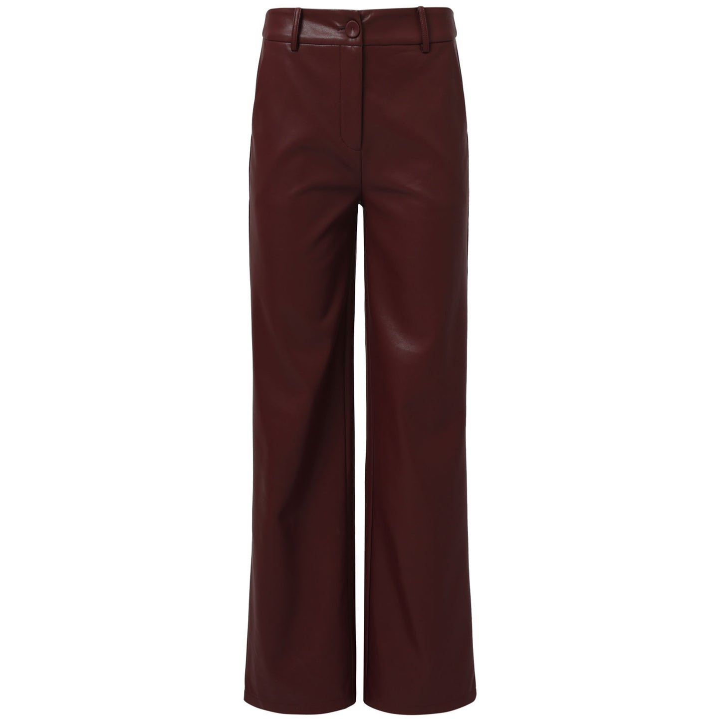 Smashed Lemon Broek Leatherlook Bordeaux | Tall
