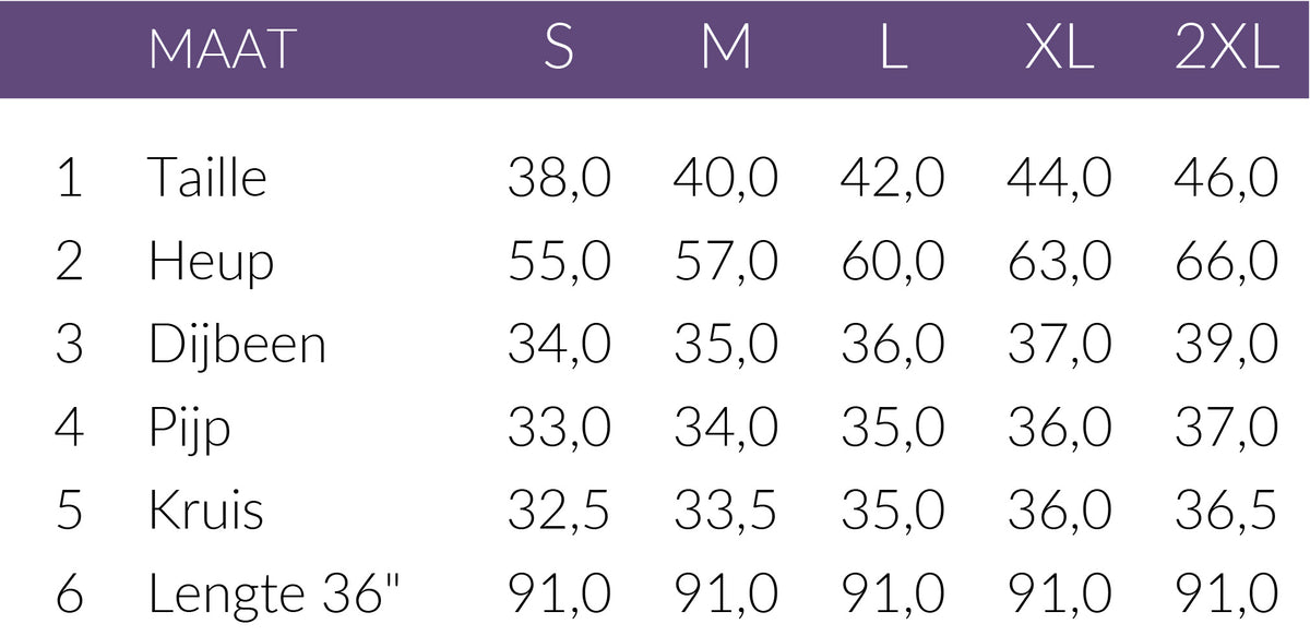 Maattabel Smashed Lemon Broek print Cobalt | Tall