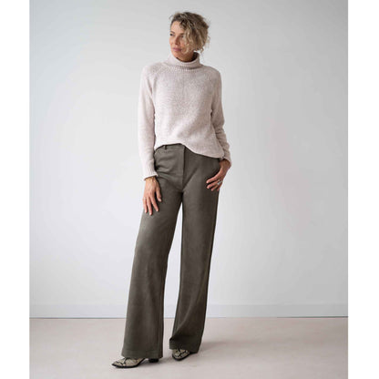 Smashed Lemon Broek Suedine | Tall