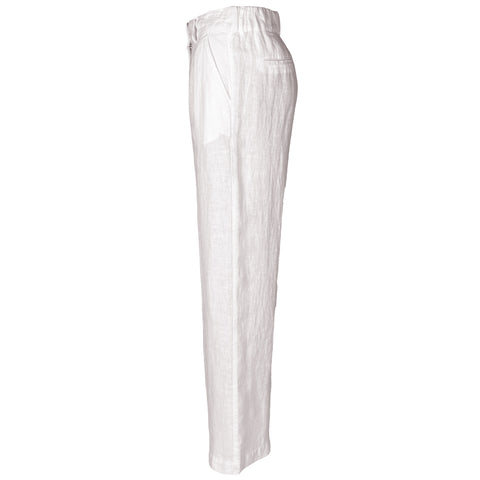 Bloomers Broek Mara Wit, kleding voor lange vrouwen, zijaanzicht