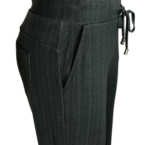 Only-M Broek Wijd Stripes, kleding voor lange vrouwen, zijaanzicht
