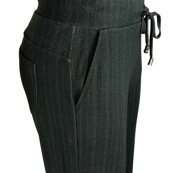 Only-M Broek Wijd Stripes, kleding voor lange vrouwen, zijaanzicht