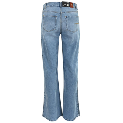 DNM Pure Cooper Lt Blue Stripe, tall kleding voor lange dames, achteraanzicht