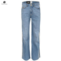 Tall DNM Pure Cooper Lt Blue Stripe - lange vrouwen