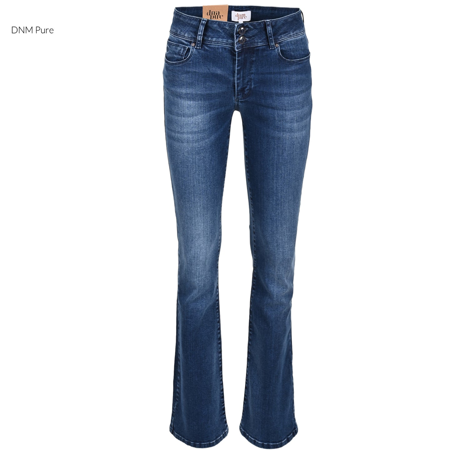 DNM Pure Jeans lange vrouwen Flynn Flap Auth Blue - Tall jeans