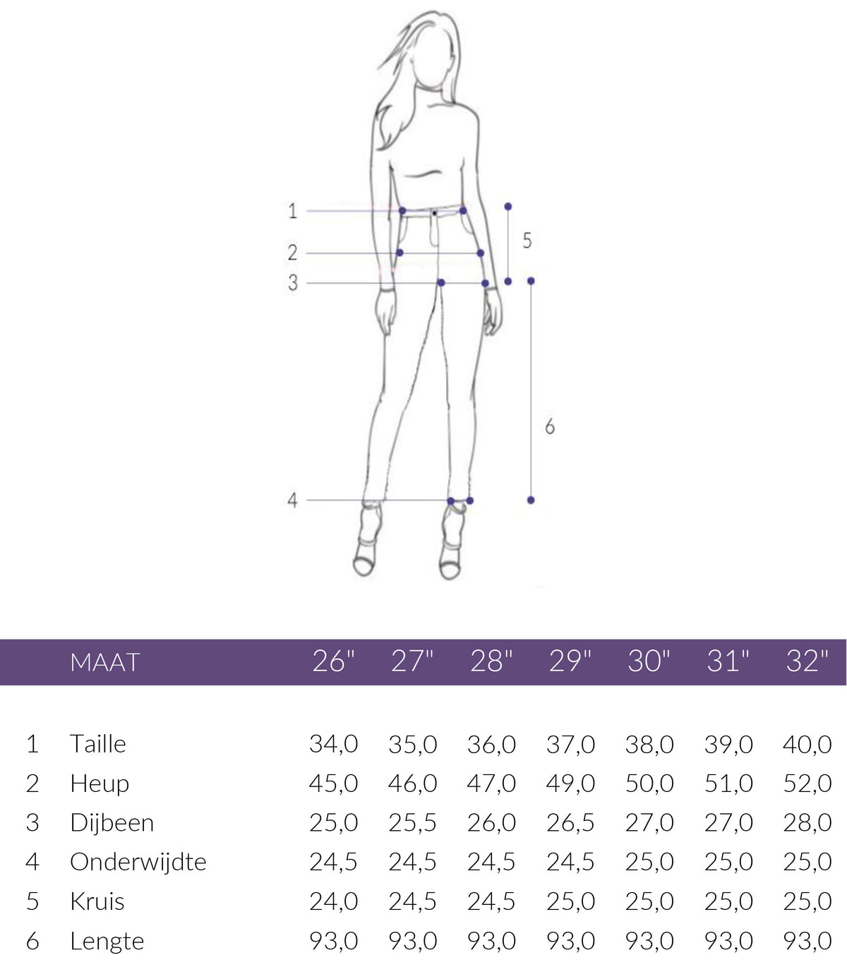 Maattabel DNM Pure Flynn Flap Army | Tall