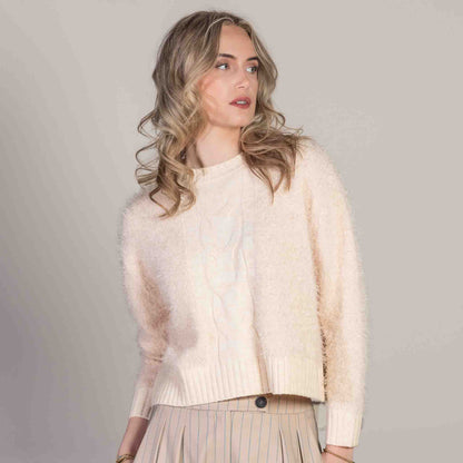 ICNK Trui Hairy Feather Cable | Tall