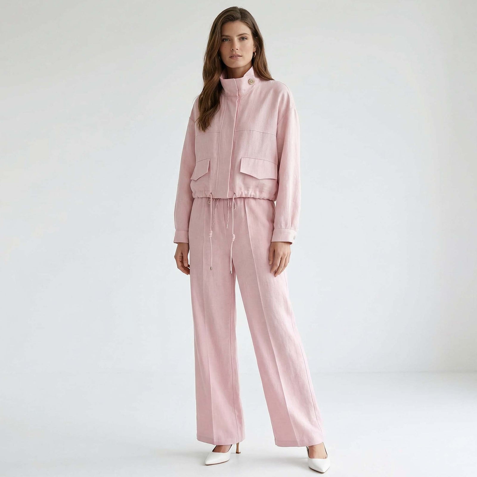 ICNK Broek Noomie Twill Roze | Tall