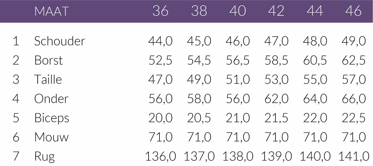 Maattabel Longlady Jas Mandy Khaki | Tall