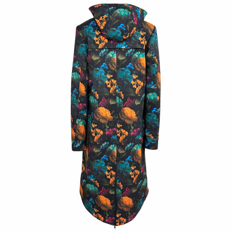 Longlady Jas Miry Bloem, tall kleding voor lange dames, achteraanzicht