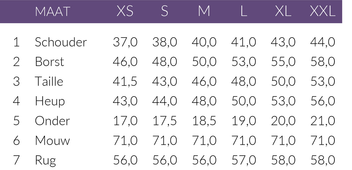 Maattabel BlueFire Jeans Jack Pacific wash | Tall