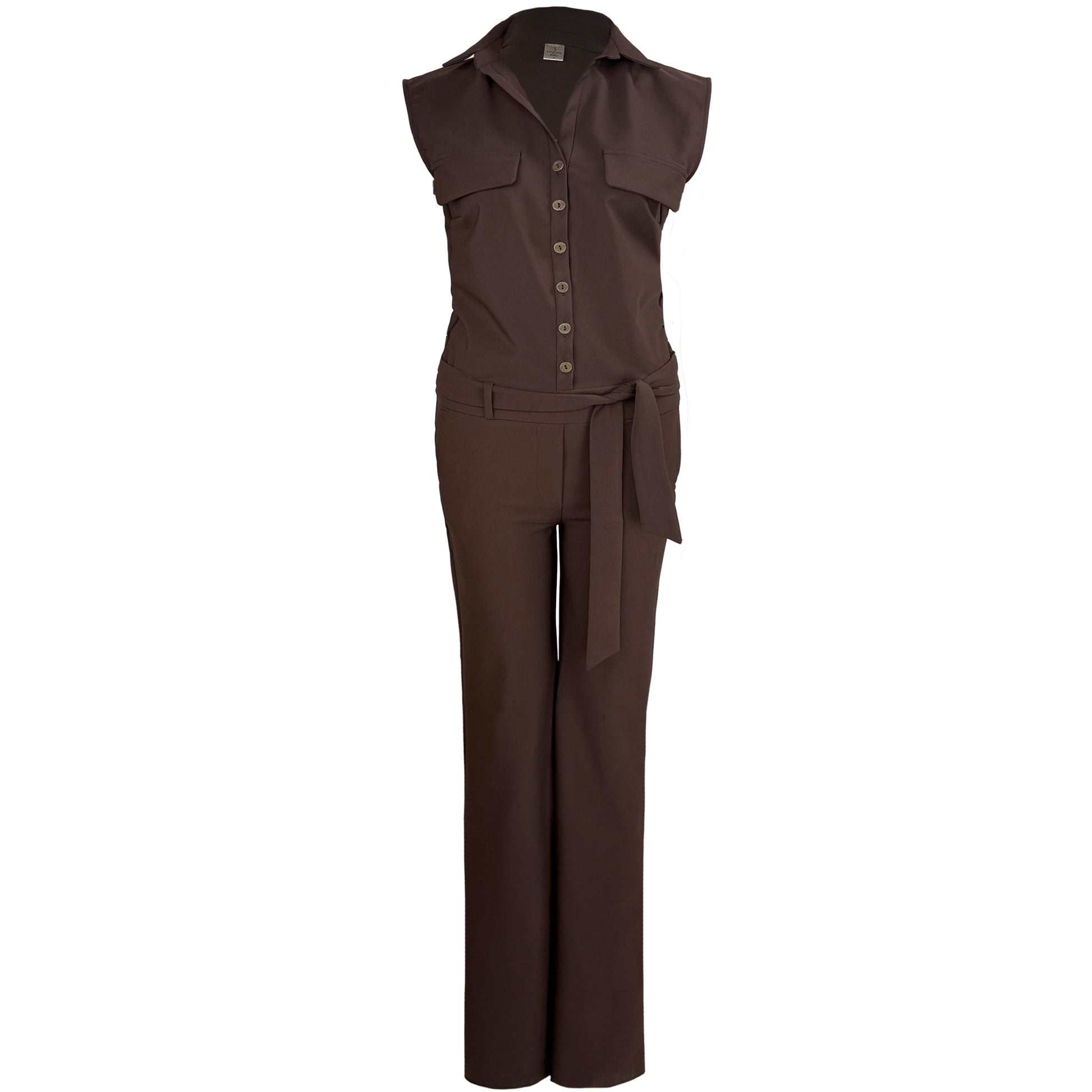 Tall Jumpsuit Longlady Syla Donkerbruin voor lange benen
