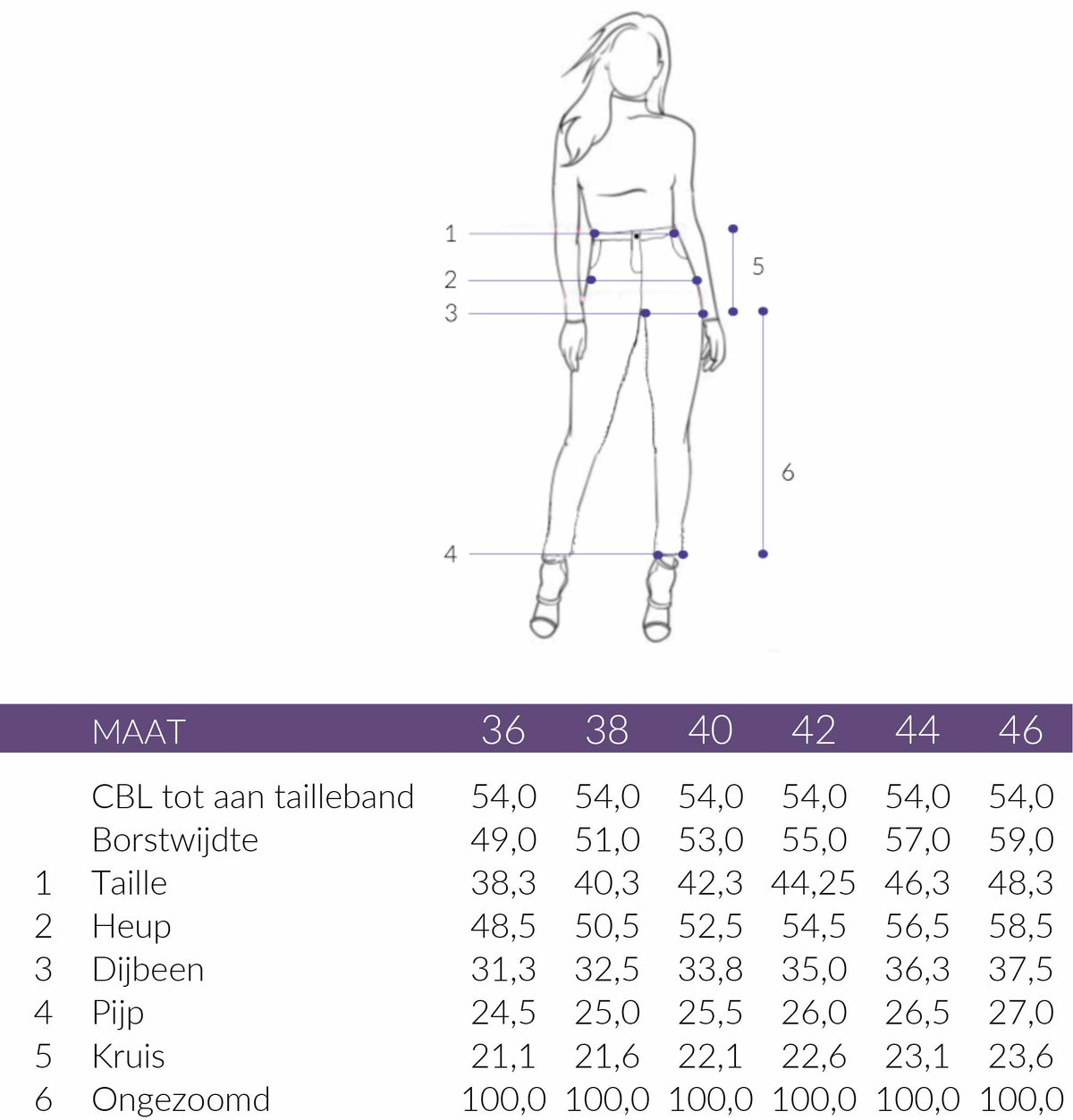 Maattabel Longlady Jumpsuit Selena | Tall