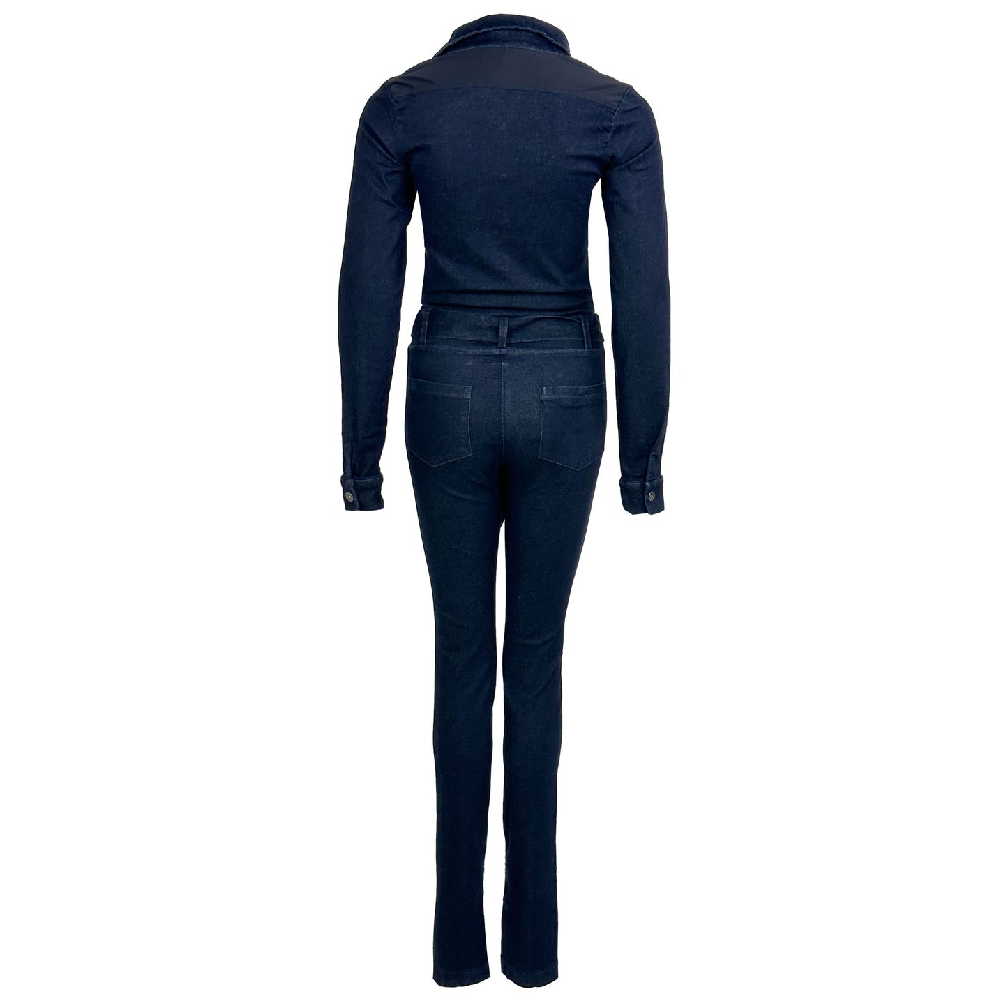 kleding lange vrouwen zip73 jumpsuit denim blue