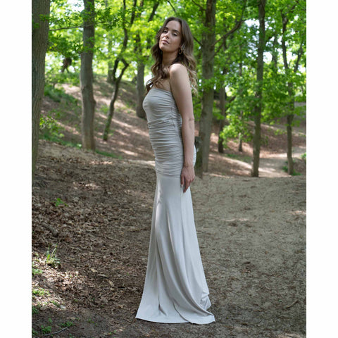 Longlady Jurk Evelyn, tall kleding voor lange vrouwen, gedragen door model