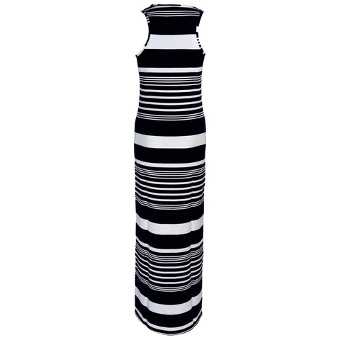 Only-M Jurk Righe, tall kleding voor lange dames, achteraanzicht