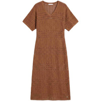 Smashed Lemon Jurk Bruin | Tall voor lange dames voorzijde