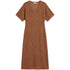 Smashed Lemon Jurk Bruin | Tall voor lange dames voorzijde