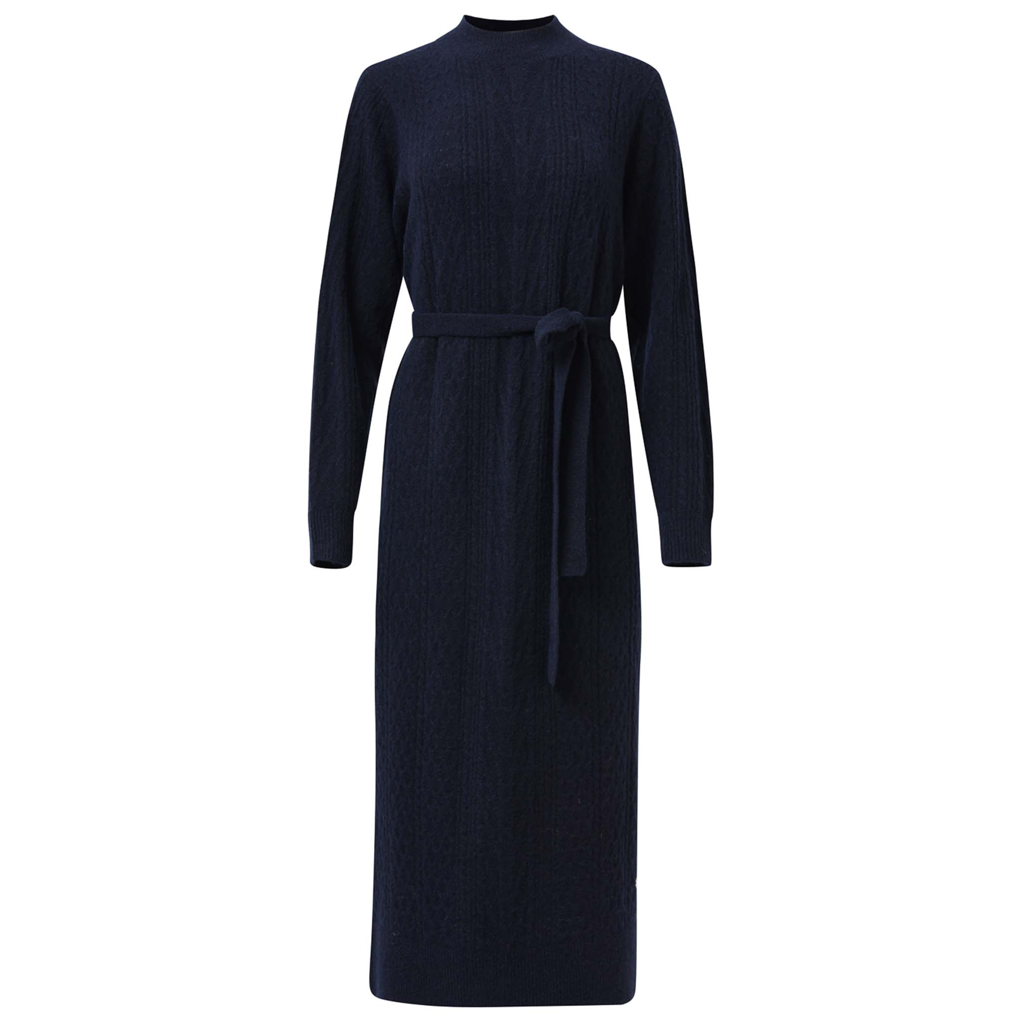 Smashed Lemon Jurk Gebreid Navy | Tall