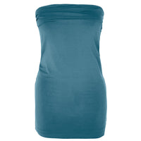 Longlady Bandeau top Tanda Jeansblauw | Tall