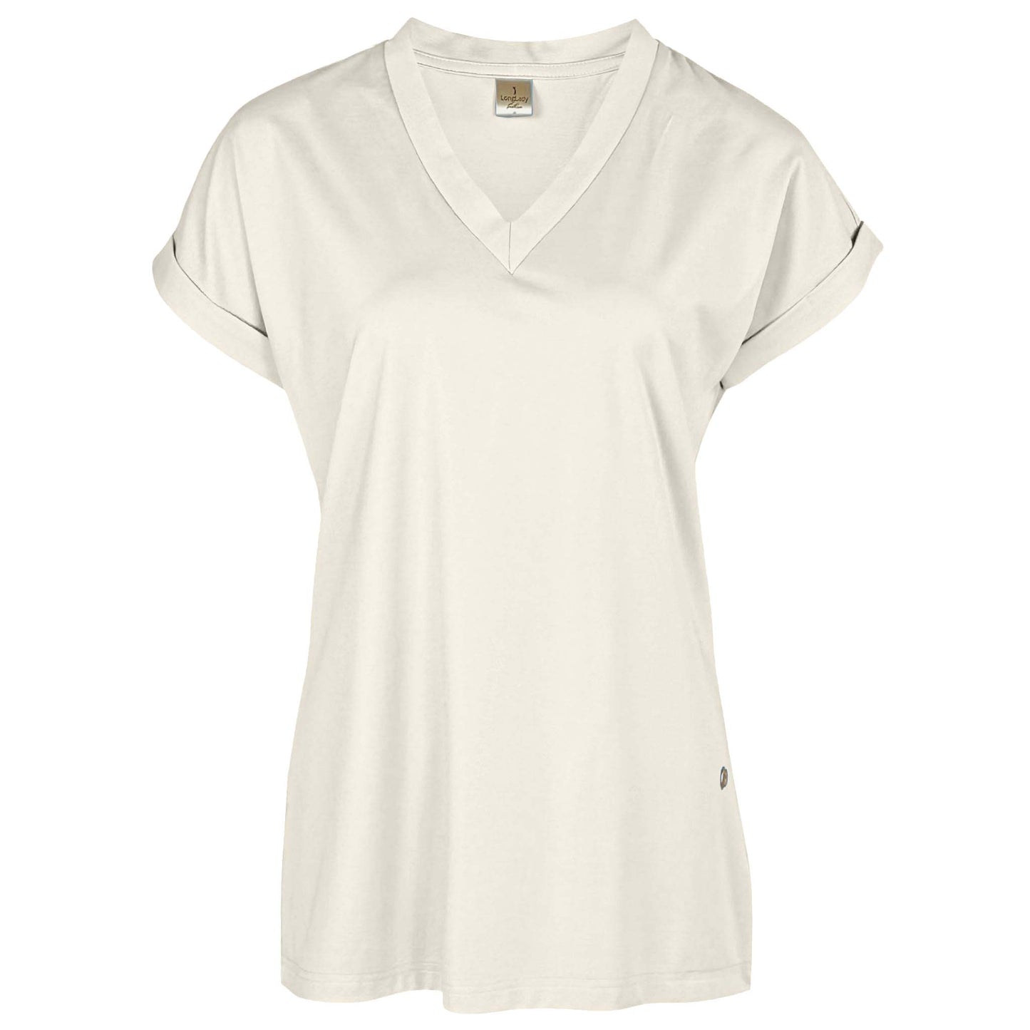 Longlady Shirt Feline offwhite lange vrouwen - Tall shirt