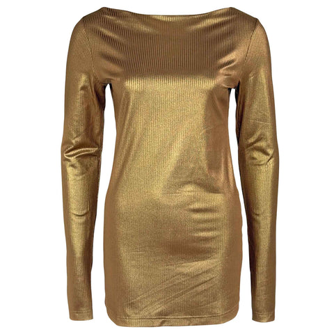 Longlady Shirt Theodora Goud, tall kleding voor lange vrouwen