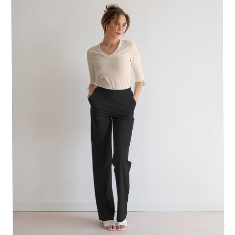 Longlady Shirt Tinka, tall kleding voor lange vrouwen, gedragen door model