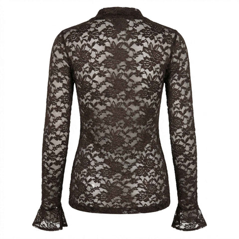 Longlady Shirt Tinke Donkerbruin | Tall