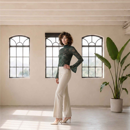 Longlady Shirt Tinke Donkergroen | Tall