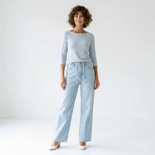 Longlady Shirt Tjitske Lichtblauw | Tall
