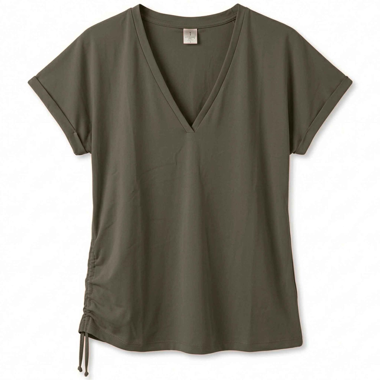 Longlady Shirt Toby Khaki | Tall