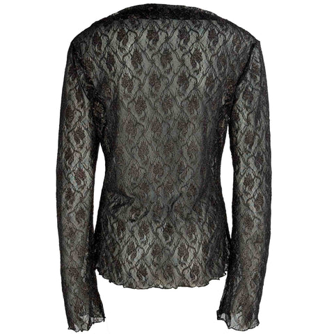 Longlady Shirt Trudine Zwart, tall kleding voor lange dames, achteraanzicht