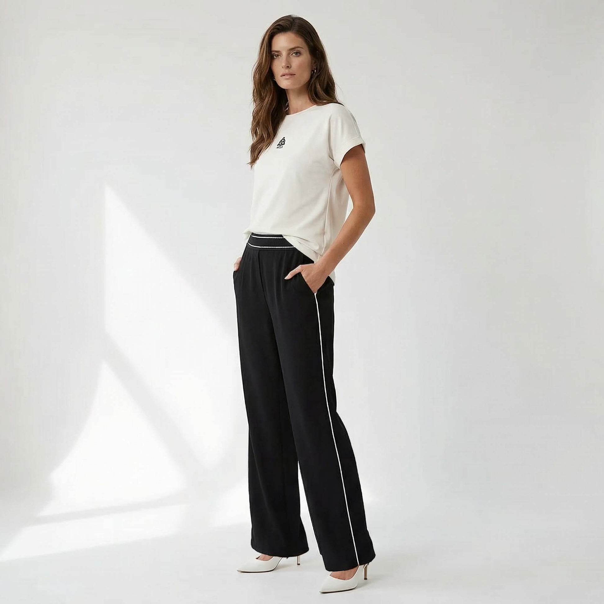 Maicazz Shirt Pepijn Offwhite Zwart, tall kleding voor lange vrouwen