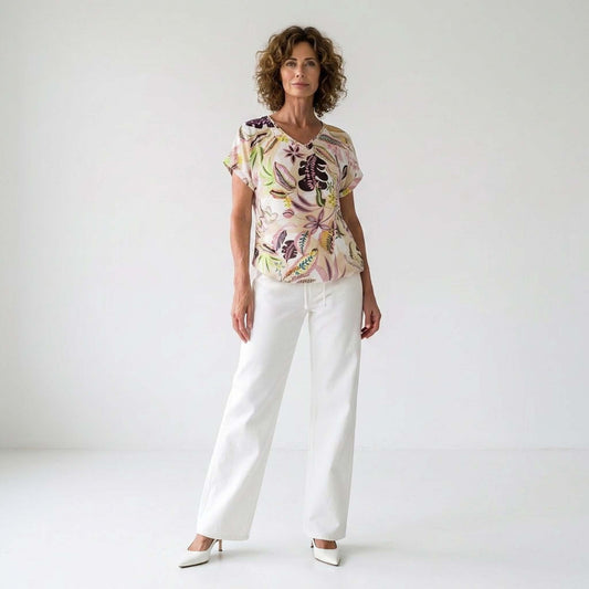 NED Shirt Nox Pink Flower | Tall