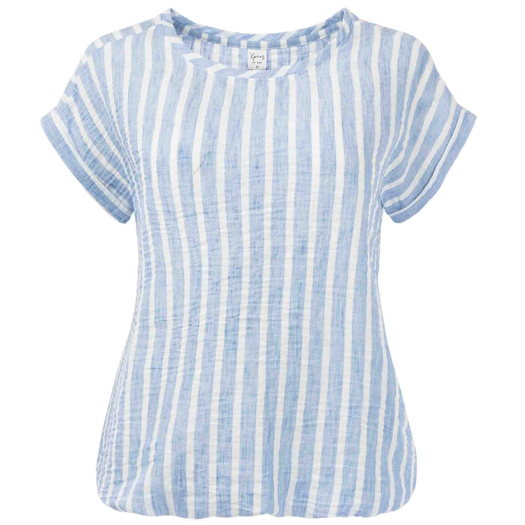 NED Shirt Brisia Linnen streep | Tall