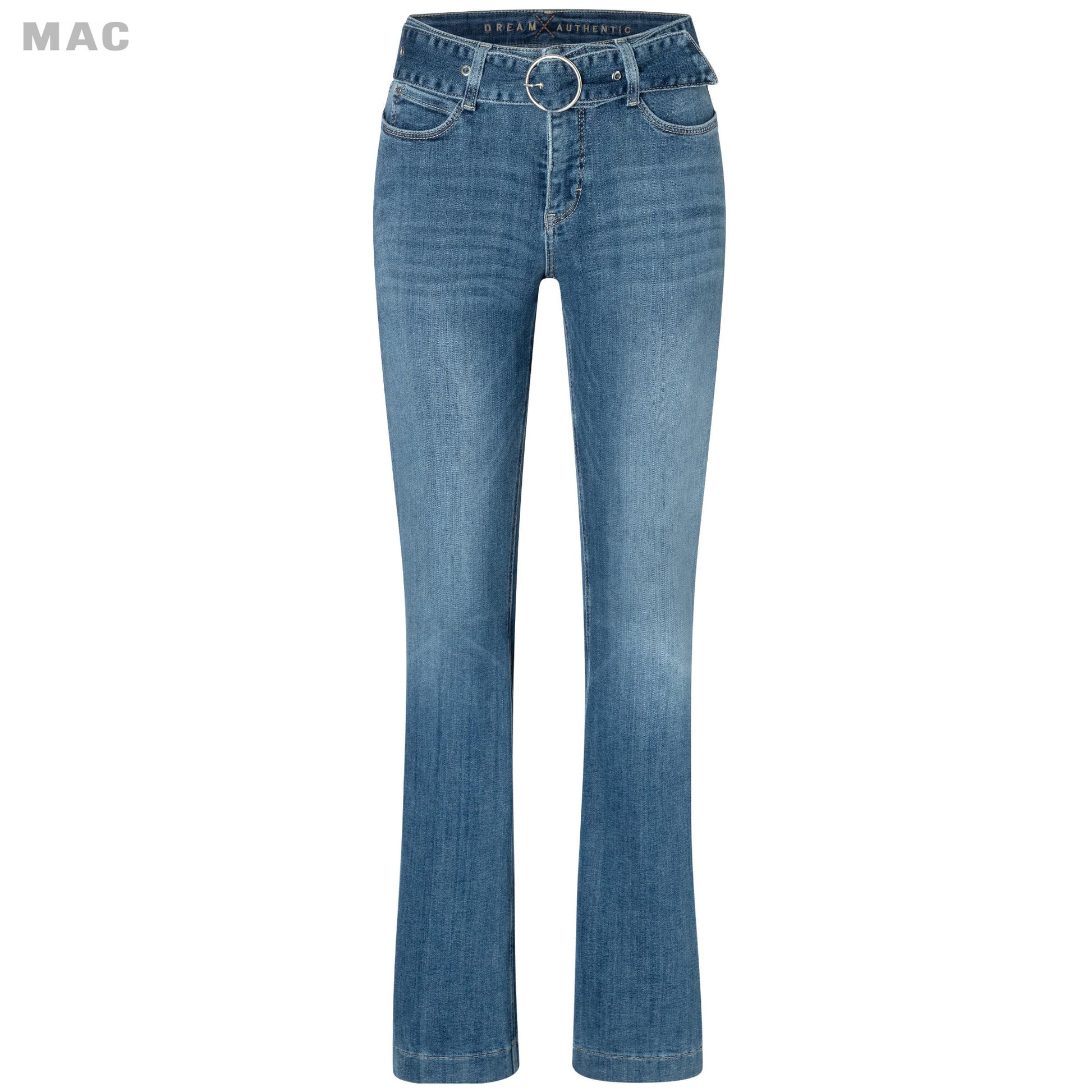 Tall Mac Jeans Dream Boot Belt High Low Wash - lange vrouwen