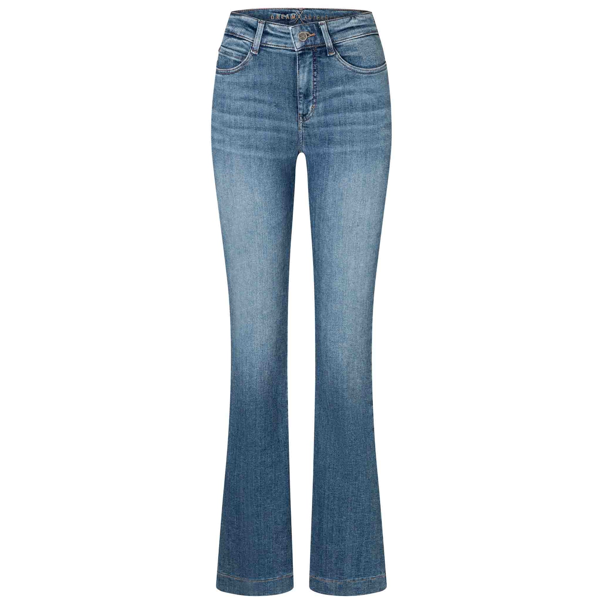 Mac Jeans Dream Boot Auth Fancy Blue | Tall | Vooraanzicht | lange benen
