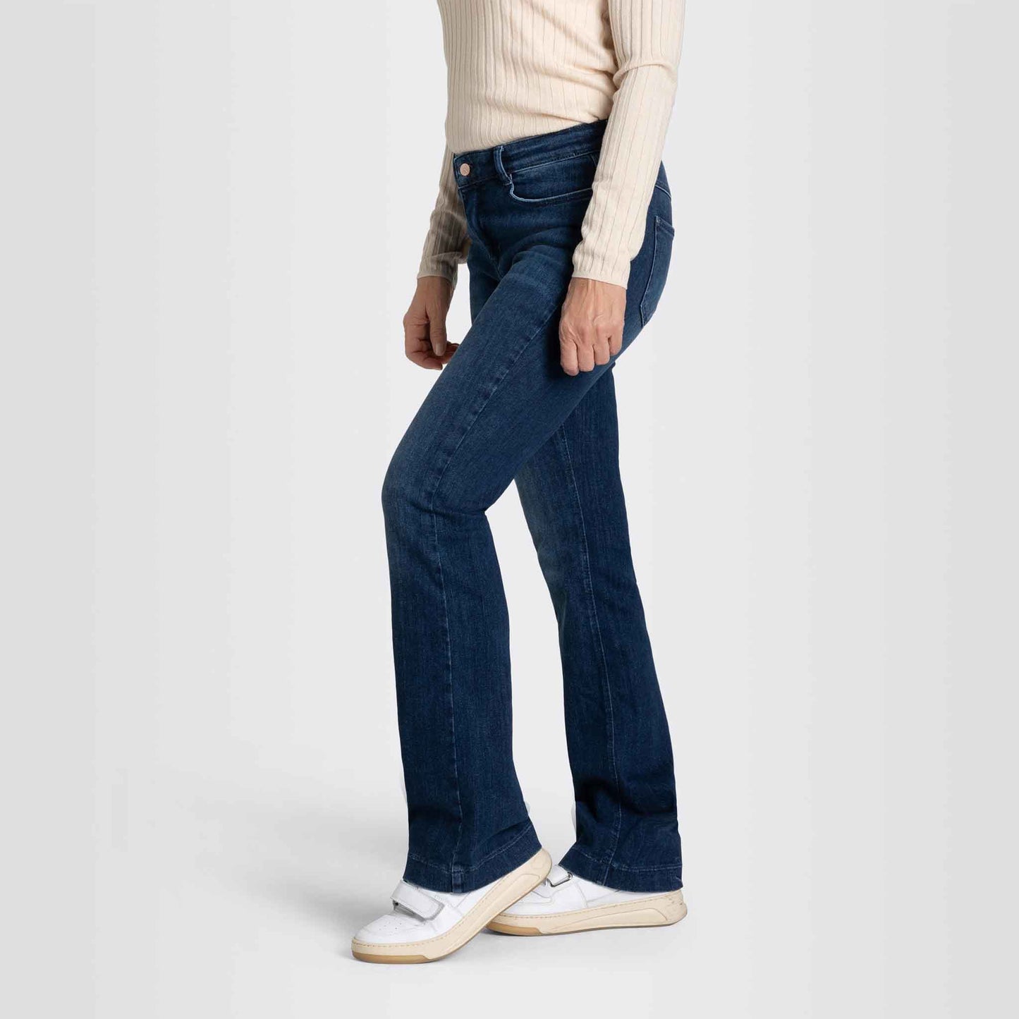 kleding lange vrouwen mac jeans dream boot auth cobalt