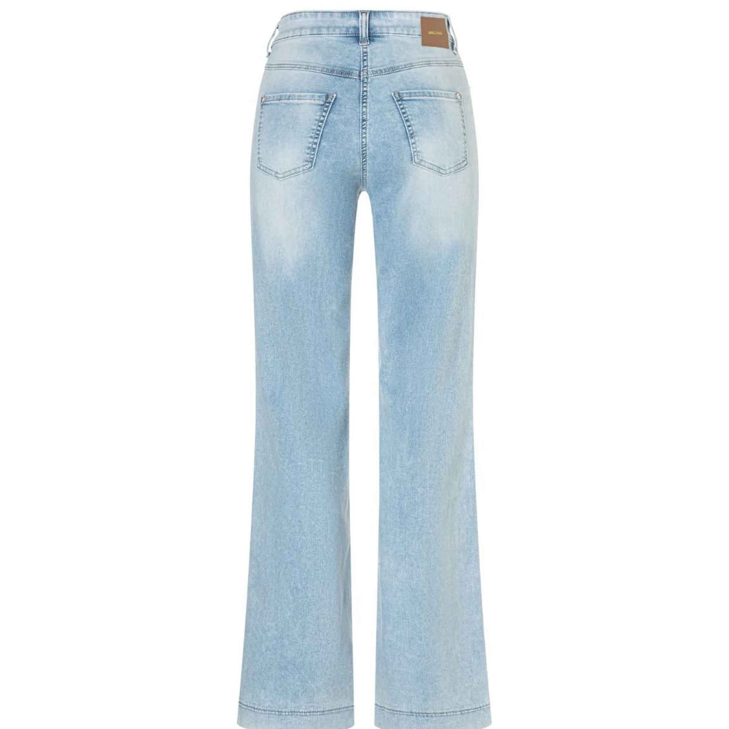 Mac Jeans Dream Wide Light Azure Blue, tall jeans voor lange vrouwen achteraanzicht
