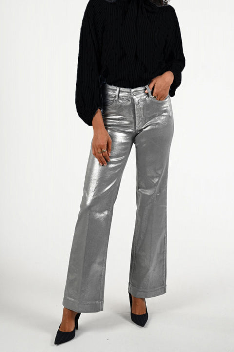 Mac Jeans Wide Silver Coated, tall jeans voor lange vrouwen
