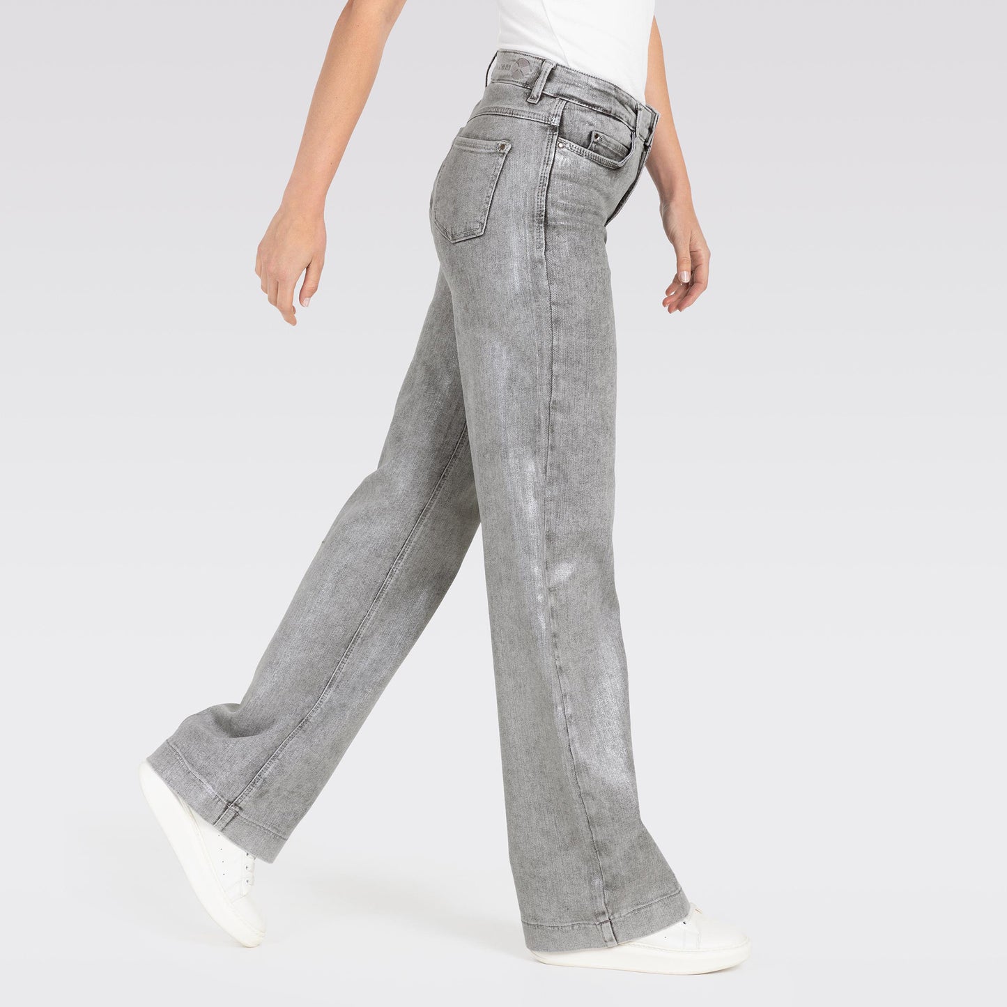 Mac Jeans Dream Wide Silver Grey Coated