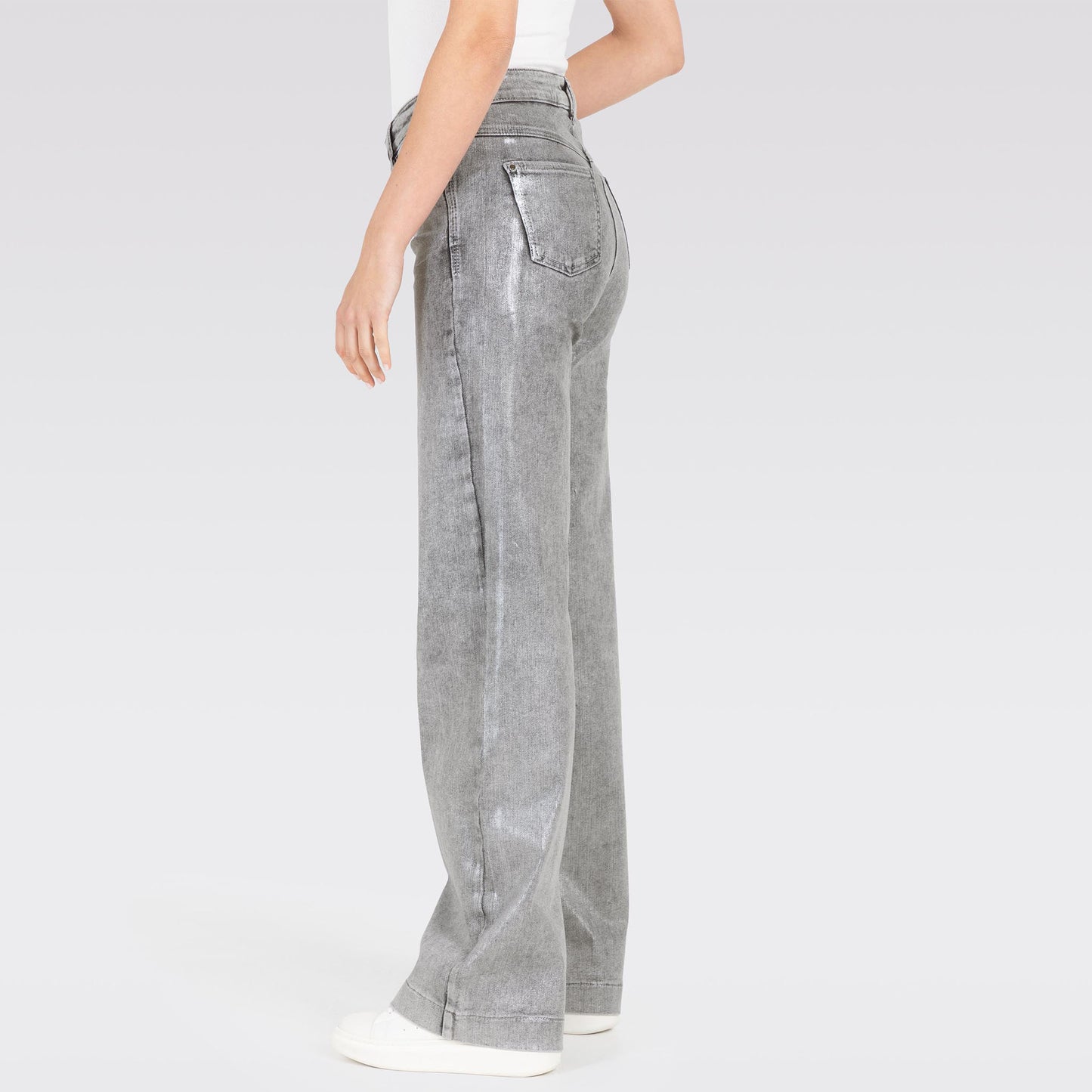 Mac Jeans Dream Wide Silver Grey Coated