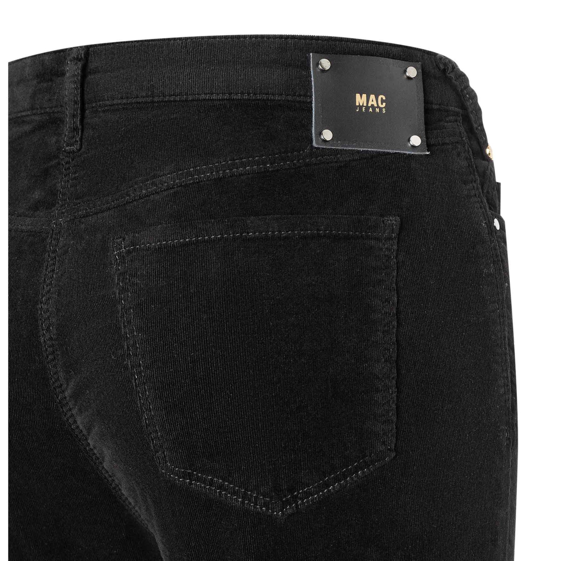kleding lange vrouwen mac jeans rib boot zwart